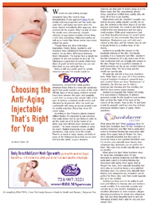 Magazine article Dermal Fillers, Juvéderm, Radiesse, Sculptra Aesthetic